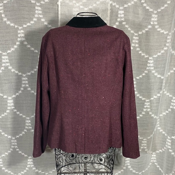 Burgundy Isaac Mizrahi jacket size 10 - Picture 11 of 16